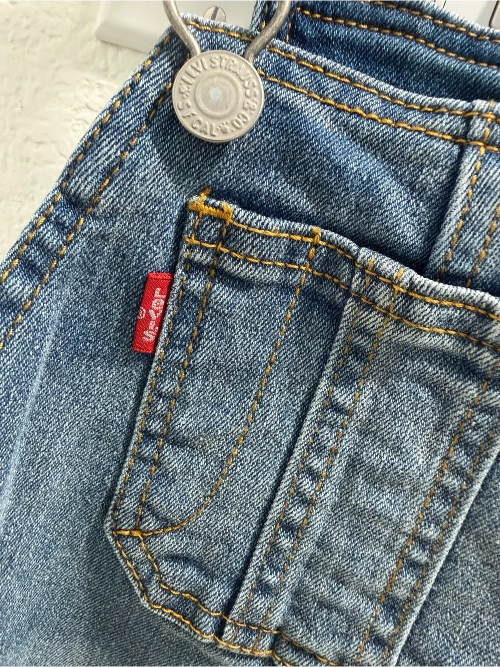 Levi's Kids Blue Denim Shortalls - Blue